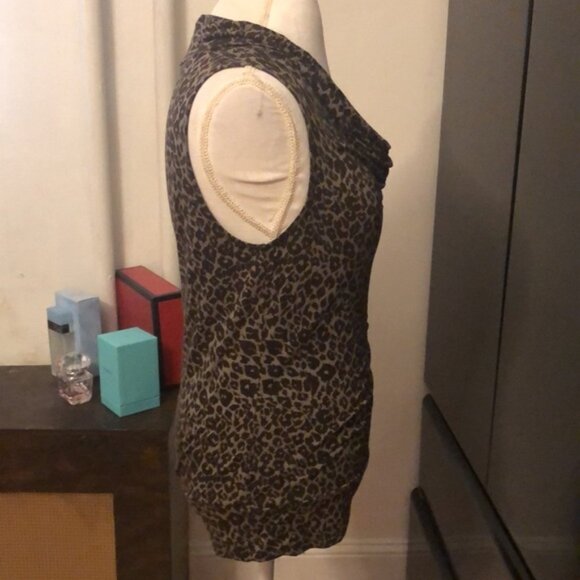 Michael Kors leopard print sleeveless shirt - Picture 2 of 3